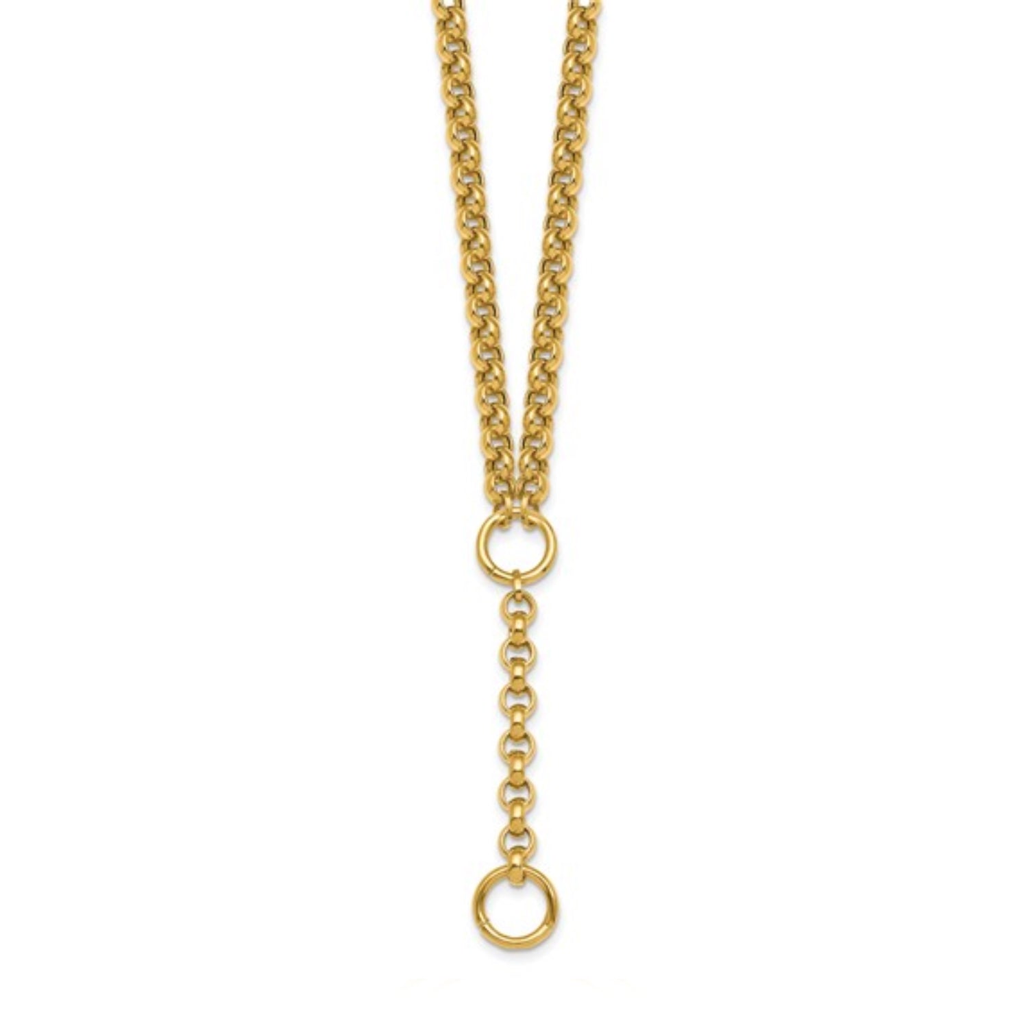 Chain link deals lariat necklace