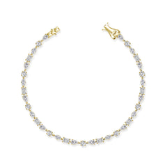 Multishape Diamond Tennis Bracelet in Yellow Gold