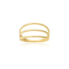 Triple Band Domed Ring